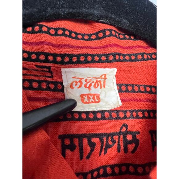 Men Kurta Handmade Casual Short Sleeve Shirt Size XXL T-Shirt Indian Bollywood - Picture 6 of 6